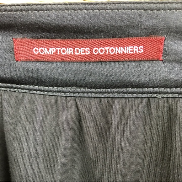 Comptoir Des Cotonniers 100%  Cotton Satin Front  Pull On Mini Skirt Sz 36-US S - Picture 7 of 8